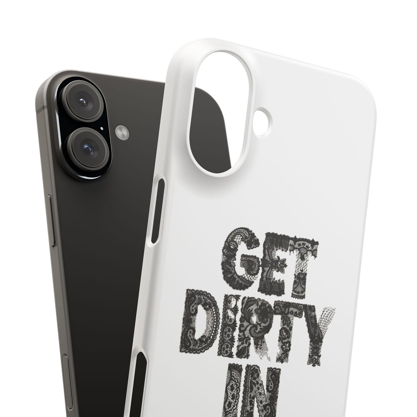 Get Dirty in Paris White Snap Case