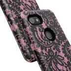 Pink Lace Pattern Tough Phone Case