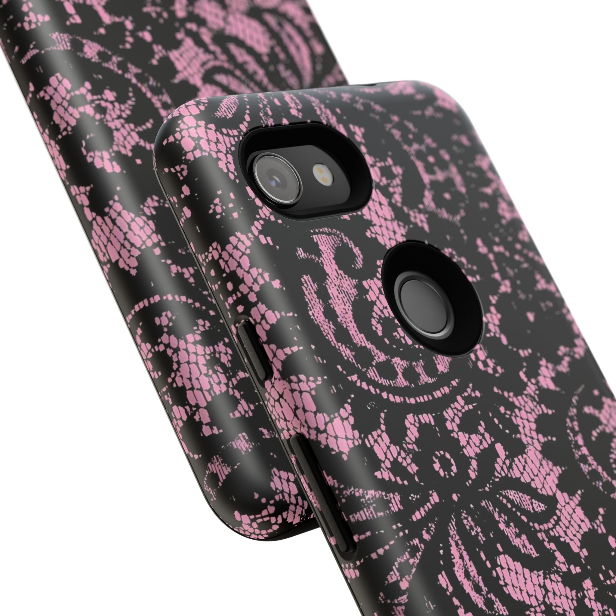 Pink Lace Pattern Tough Phone Case