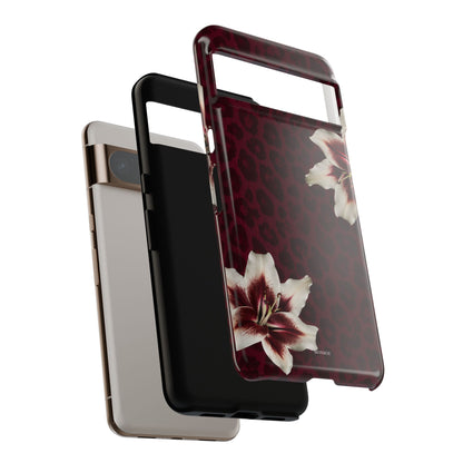 Burgundy Lily Leopard Tough Case