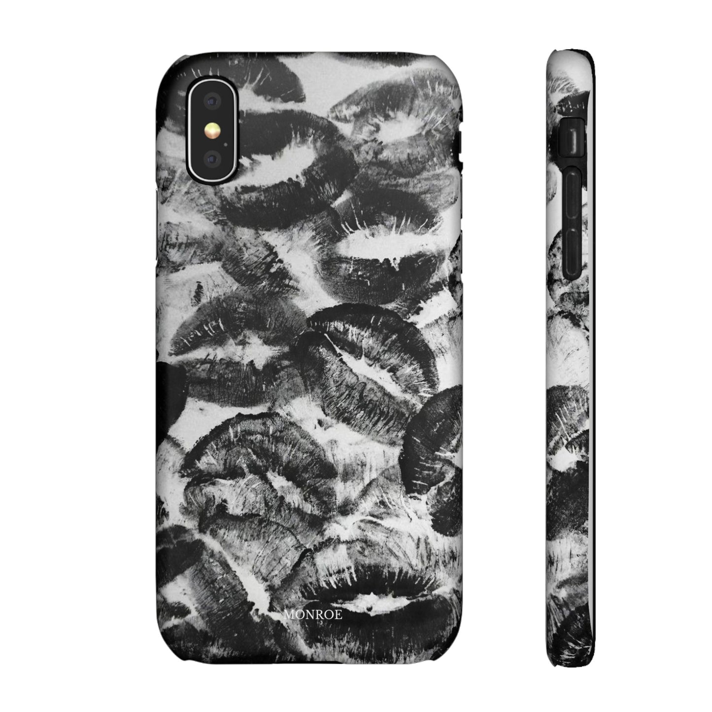 Black & White Kiss Print Case