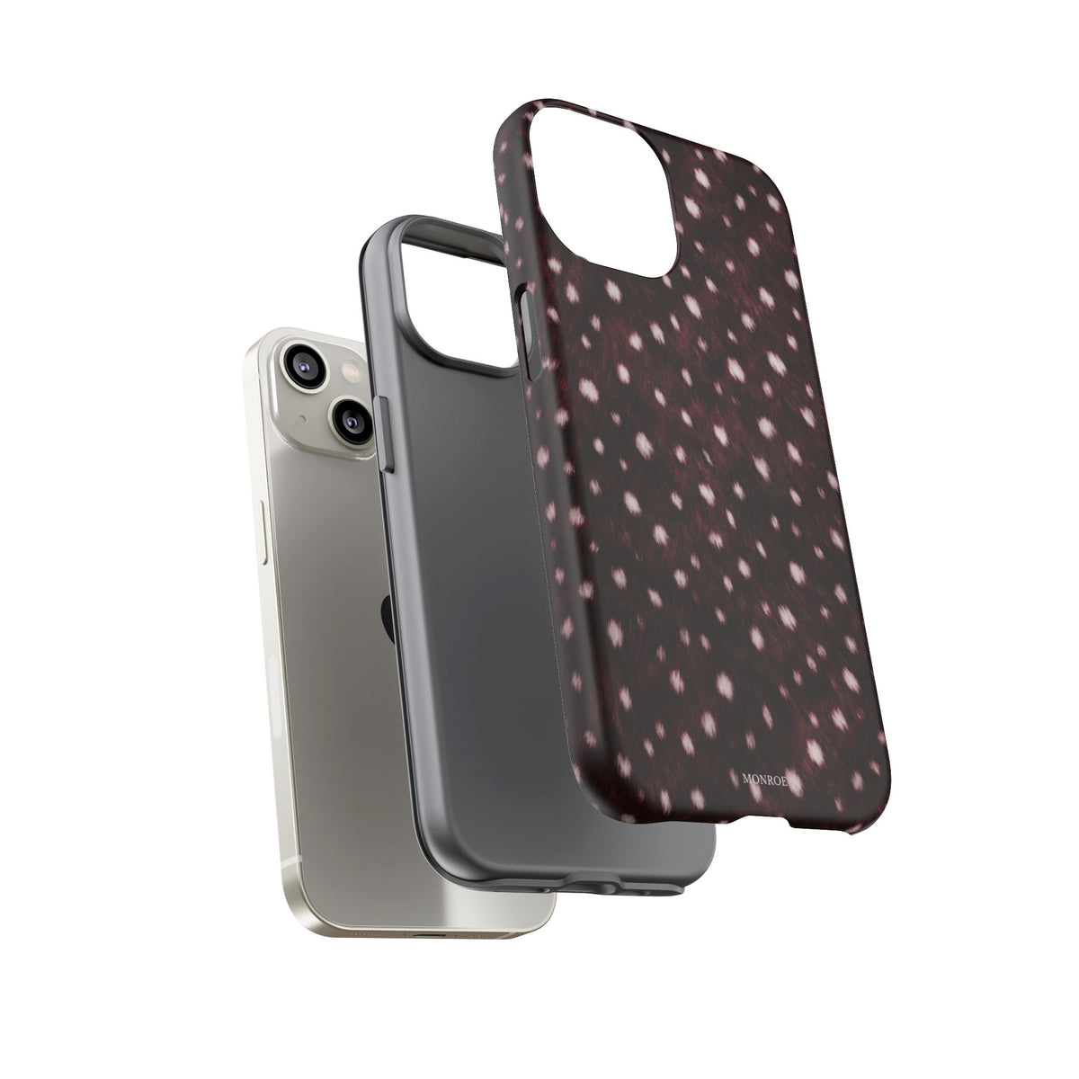 Burgundy Spotted Fur Tough Case