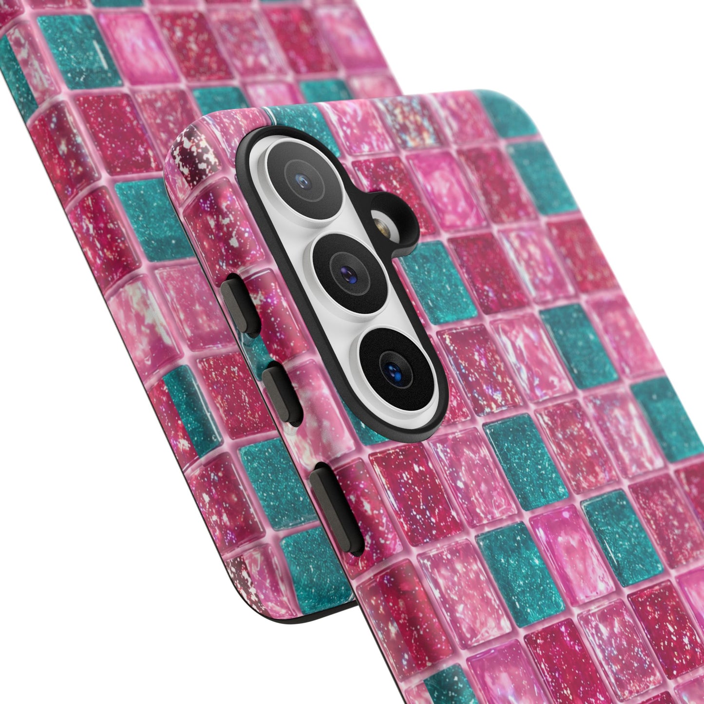 Pink Teal Mosaic Tough Case