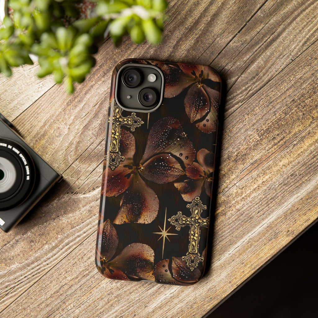 Floral Cross Pattern Tough Case