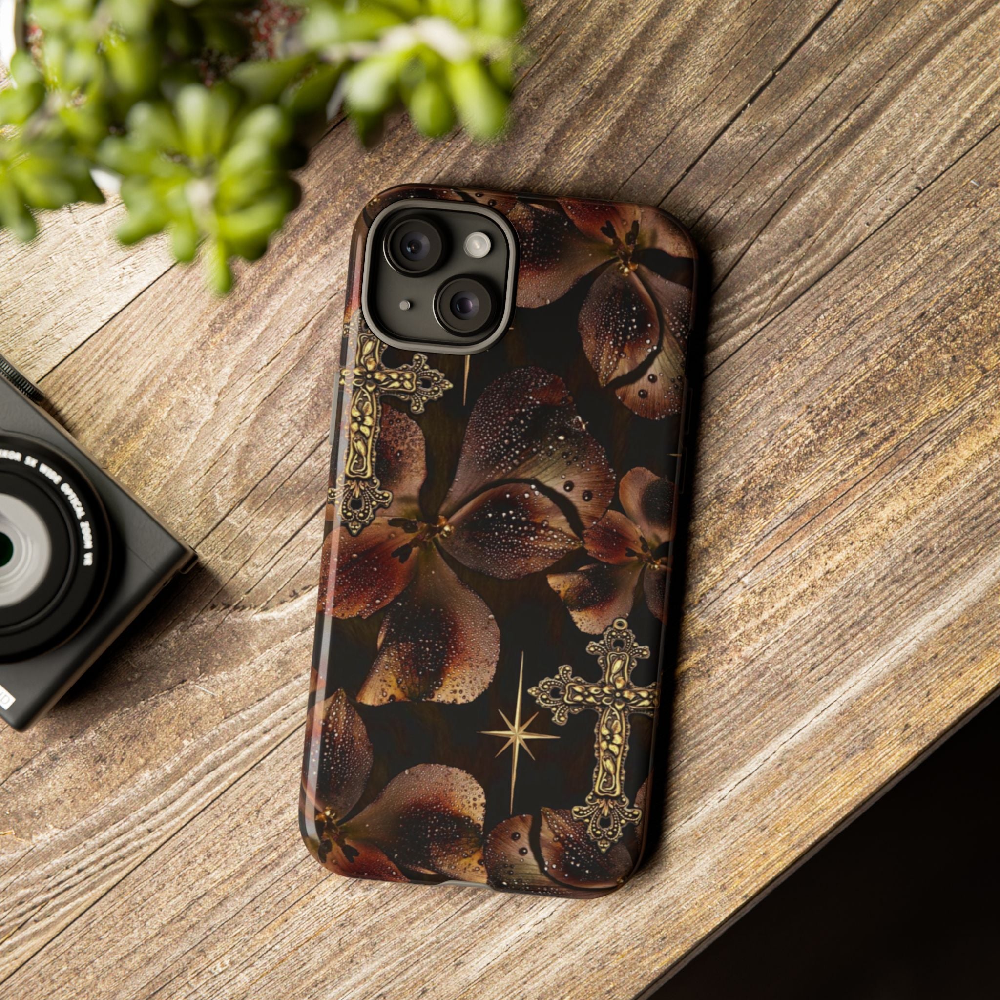Floral Cross Pattern Tough Case