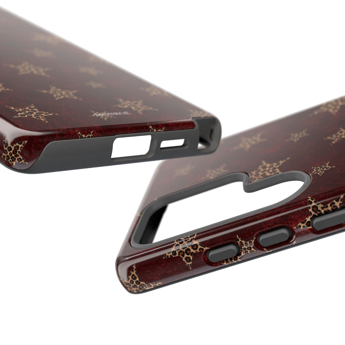 Burgundy Leopard Star Tough Case