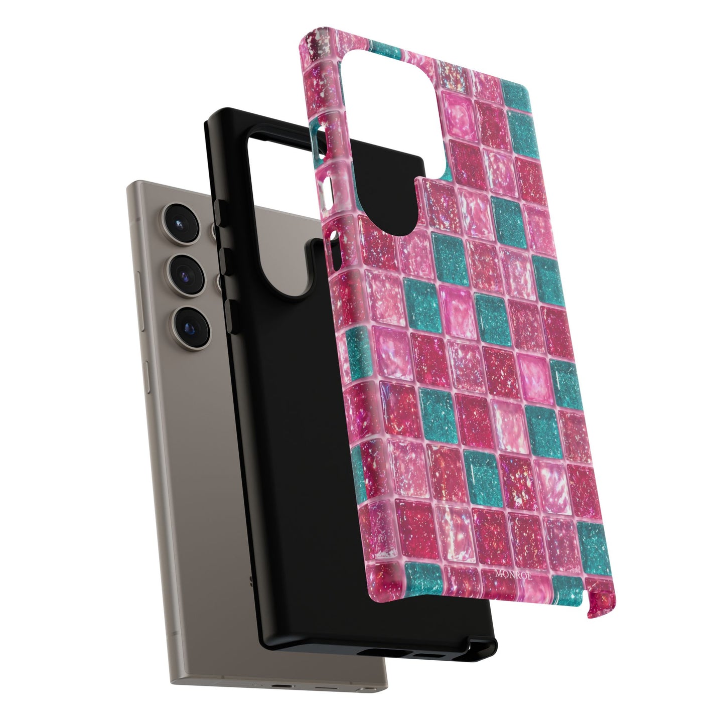 Pink Teal Mosaic Tough Case