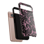 Pink Lace Pattern Tough Phone Case