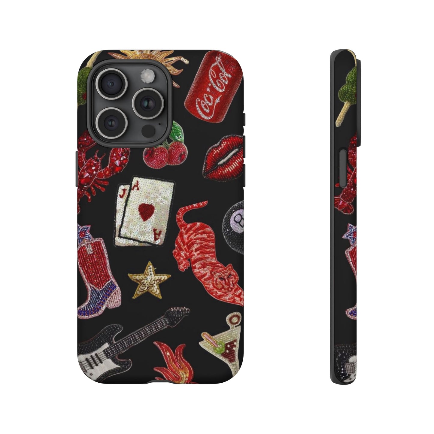 Retro Patch Motif Tough Case