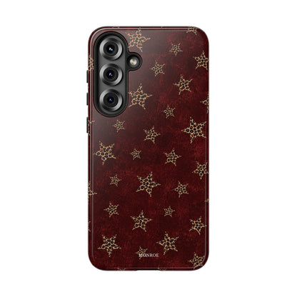 Burgundy Leopard Star Tough Case