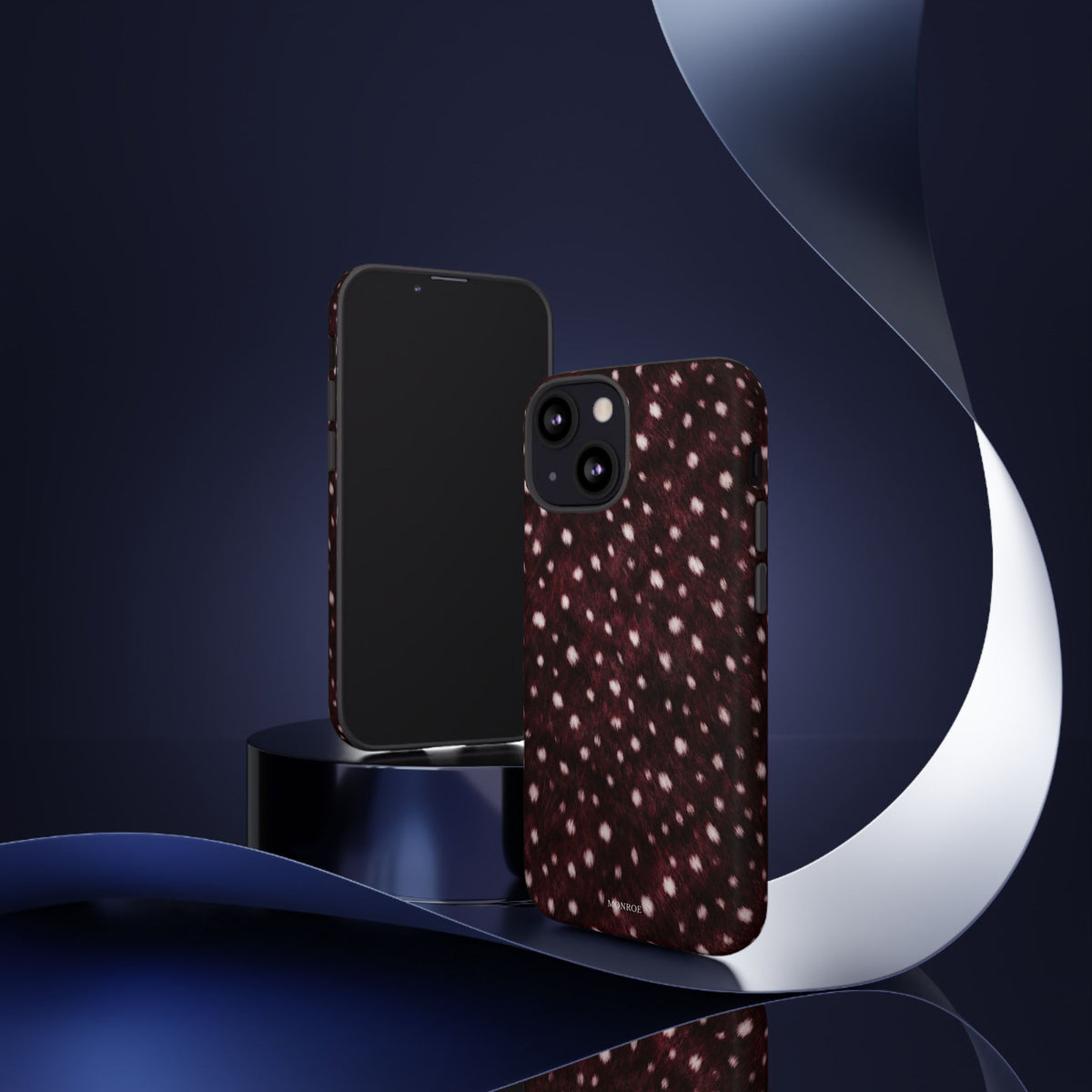 Burgundy Spotted Fur Tough Case