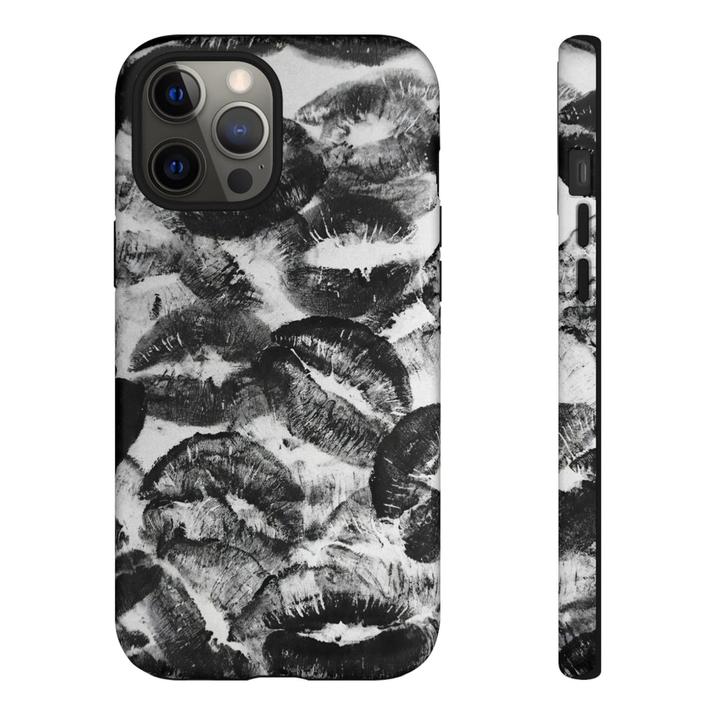 Black and Kiss Design Phone Case