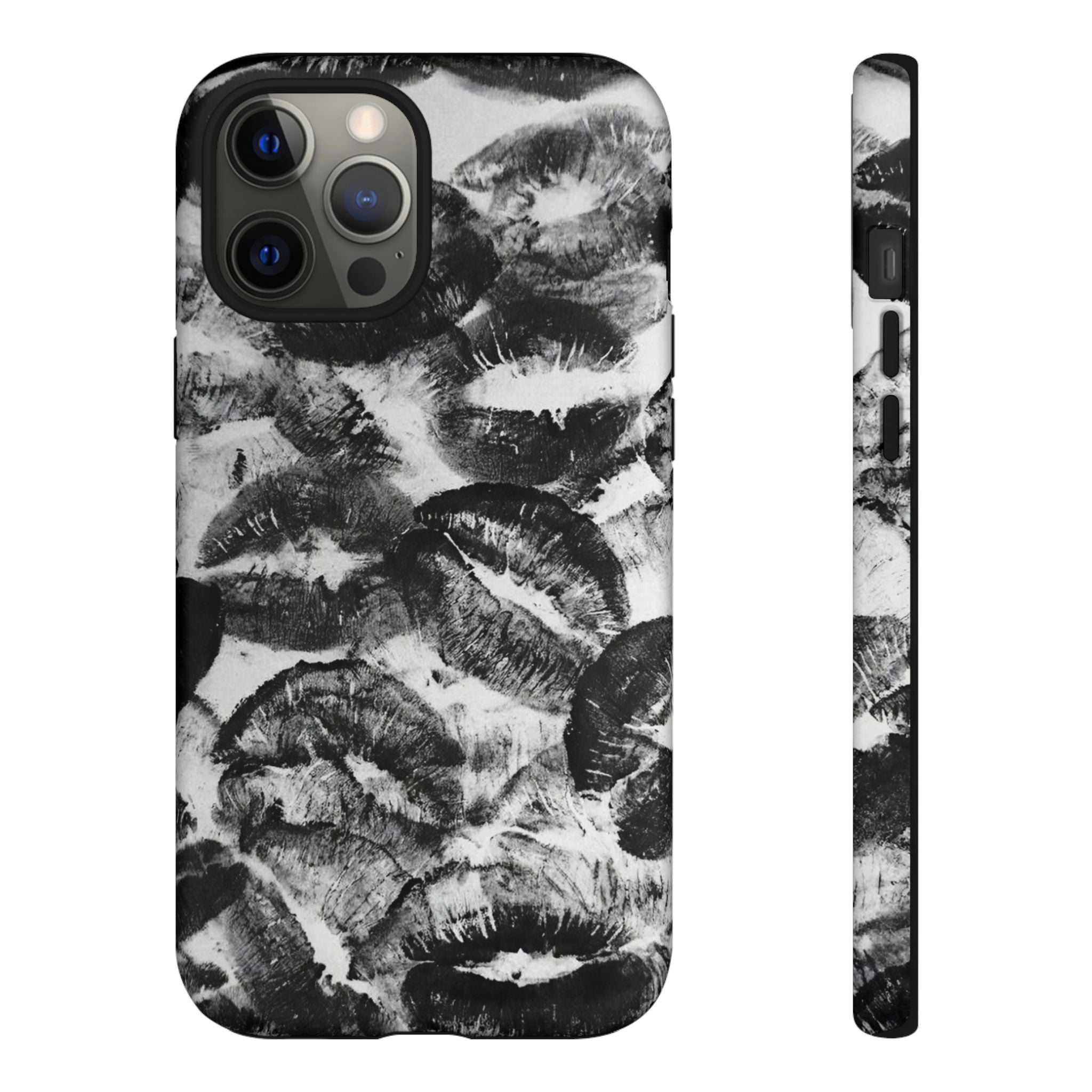 Black and Kiss Design Phone Case