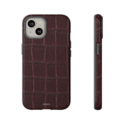 Burgundy Croc Tough Case