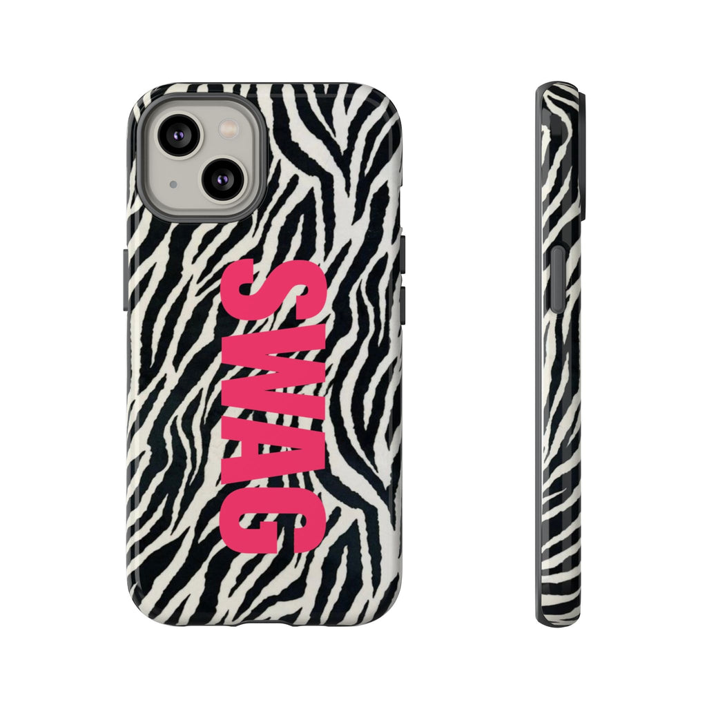 'SWAG' Zebra Print Tough Case