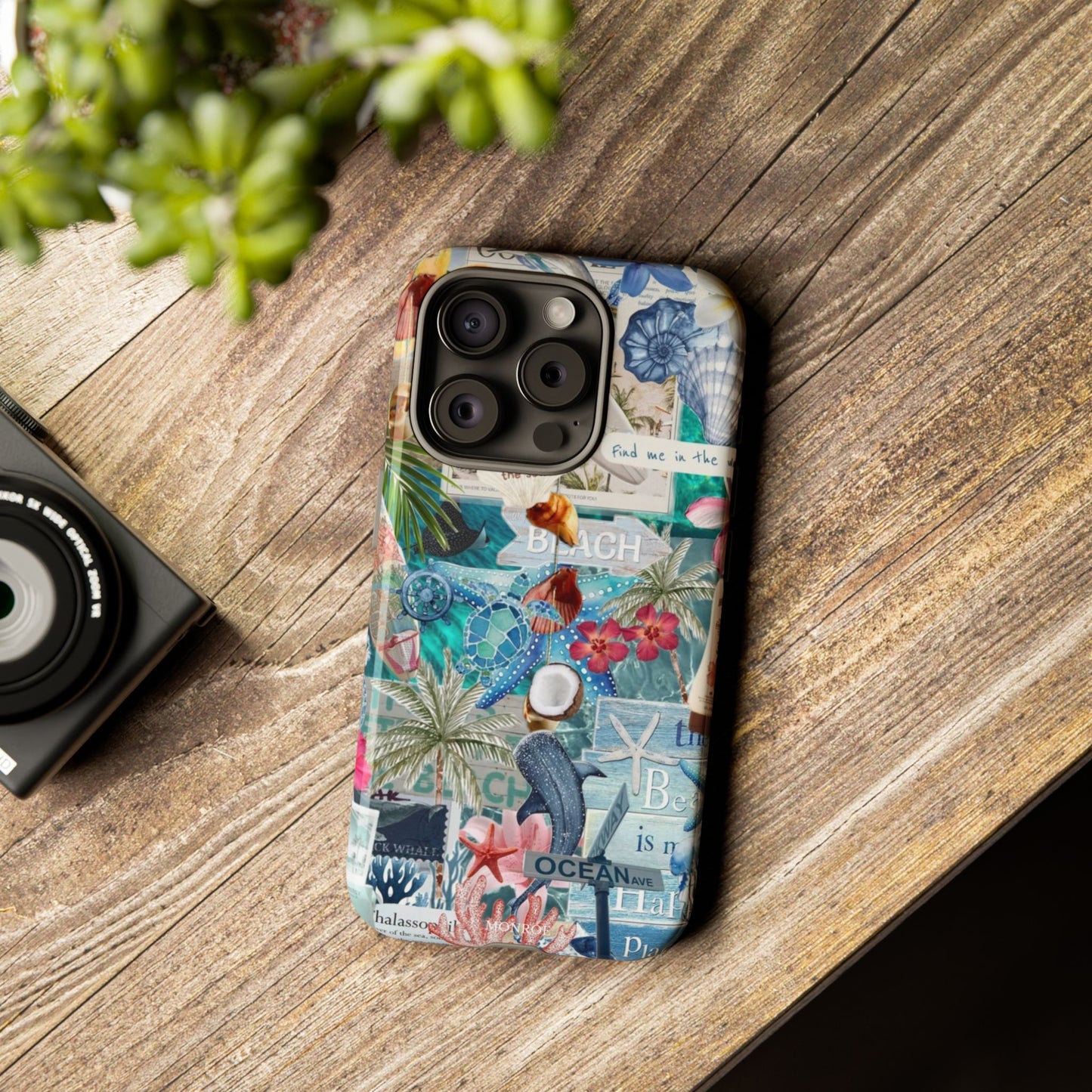 Tropical Beach Collage Tough Case