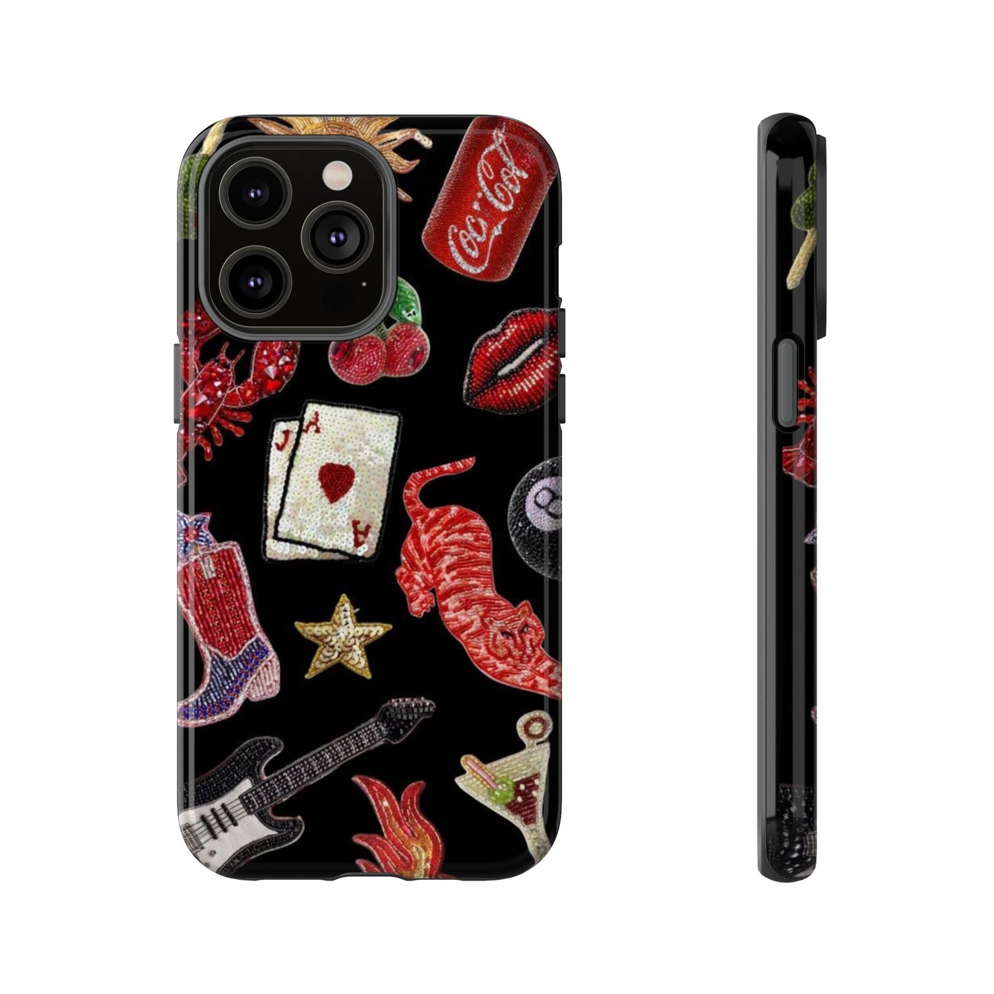 Retro Patch Motif Tough Case
