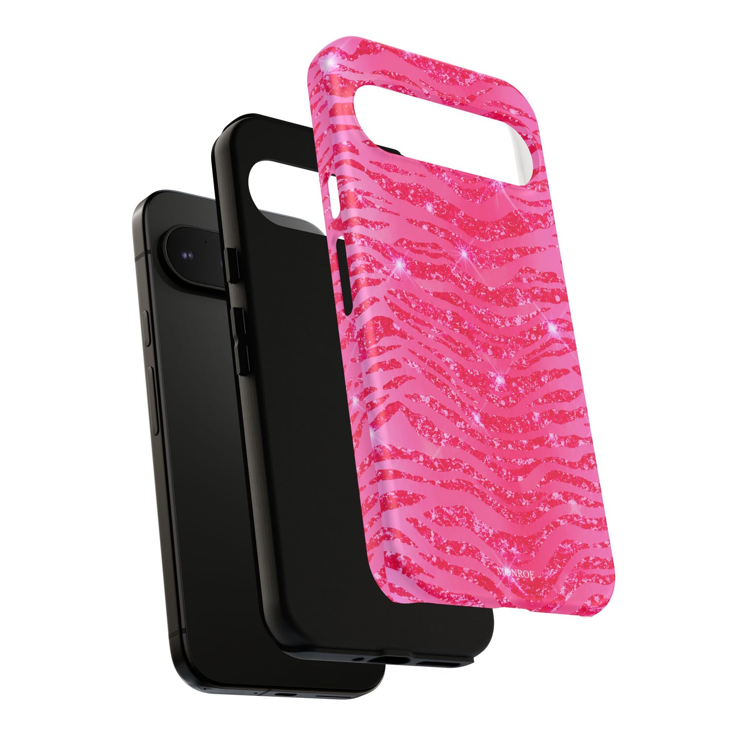 Pink Glitter Zebra Tough Case