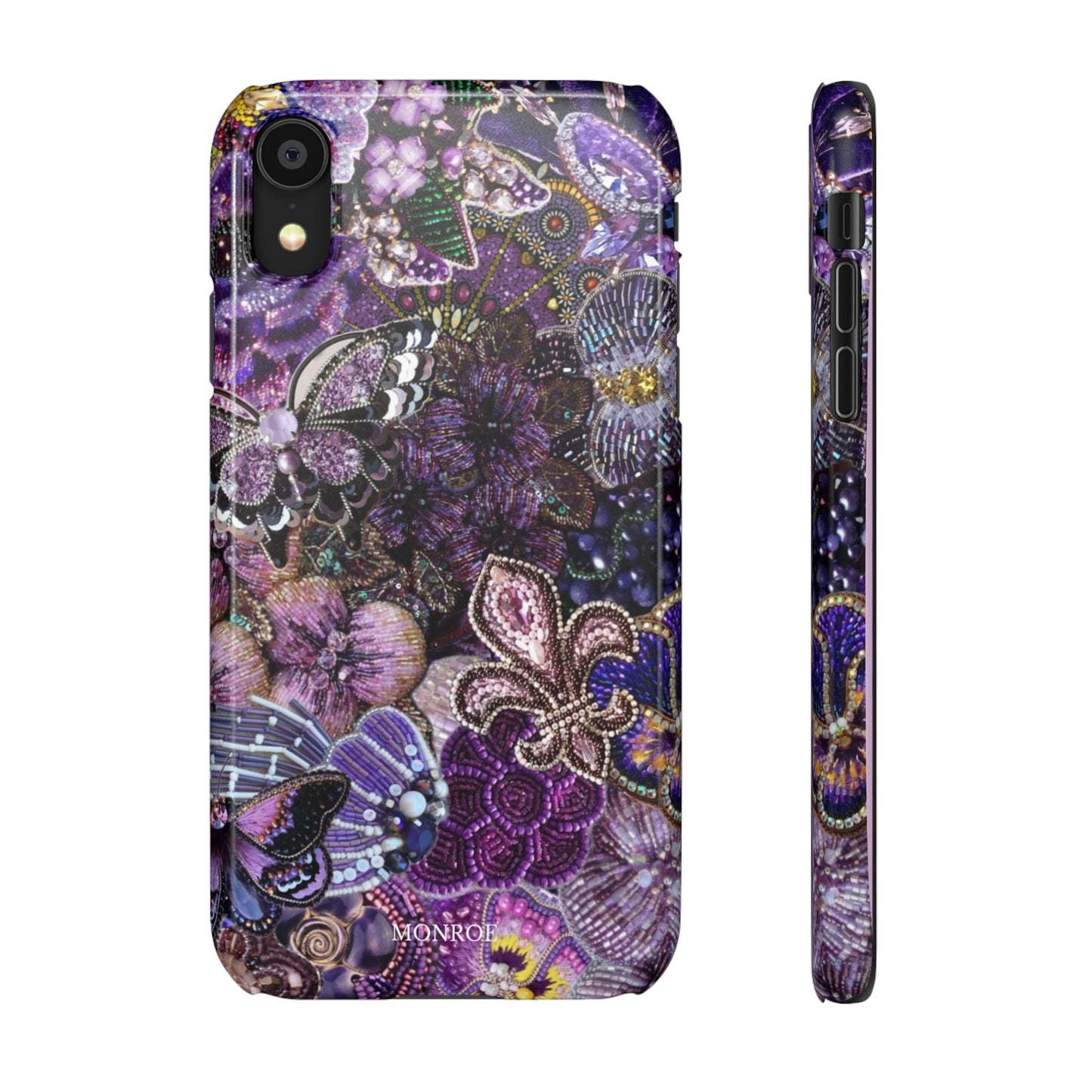 Purple Floral Butterfly Case