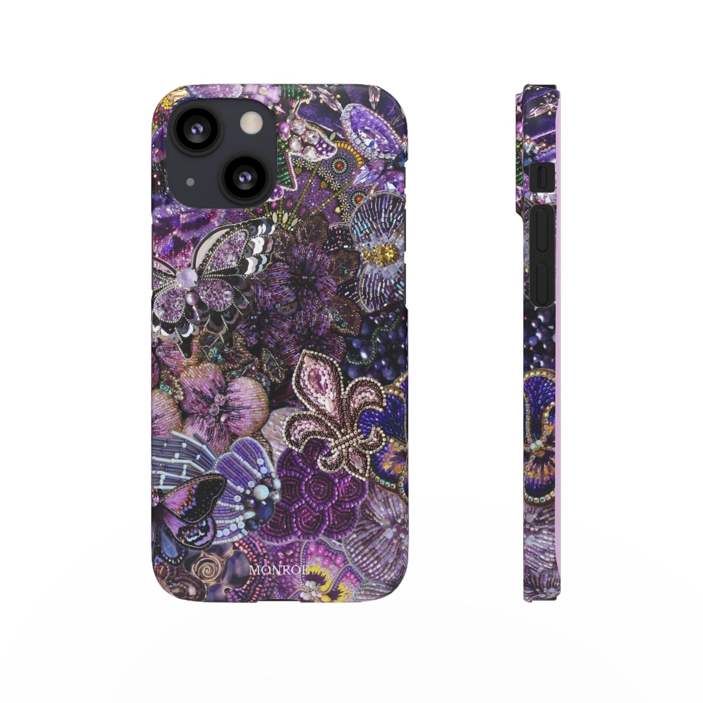 Purple Floral Butterfly Case