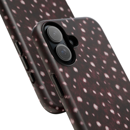 Burgundy Spotted Fur Tough Case