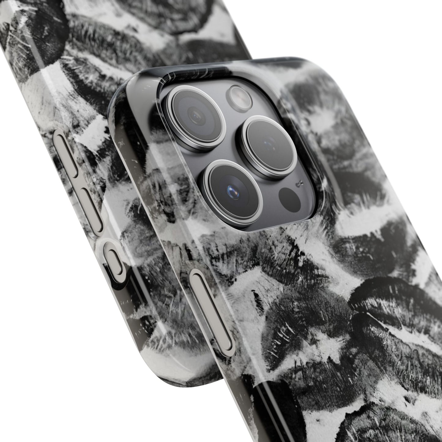 Black & White Kiss Print Case