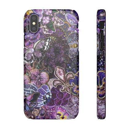 Purple Floral Butterfly Case