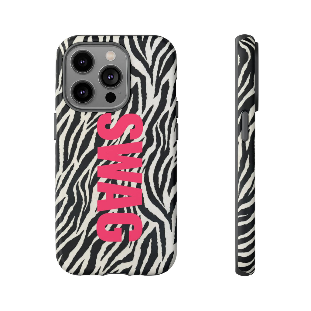'SWAG' Zebra Print Tough Case