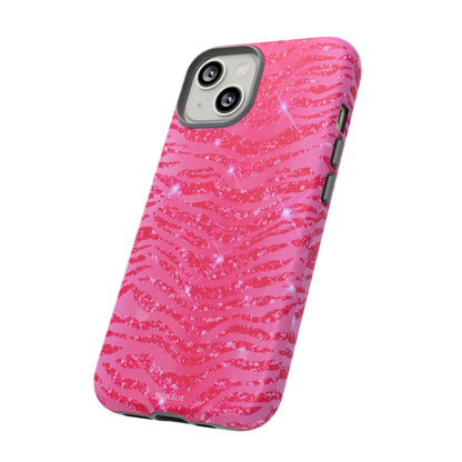 Pink Glitter Zebra Tough Case