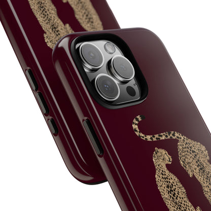 Burgundy Cheetah Tough Case