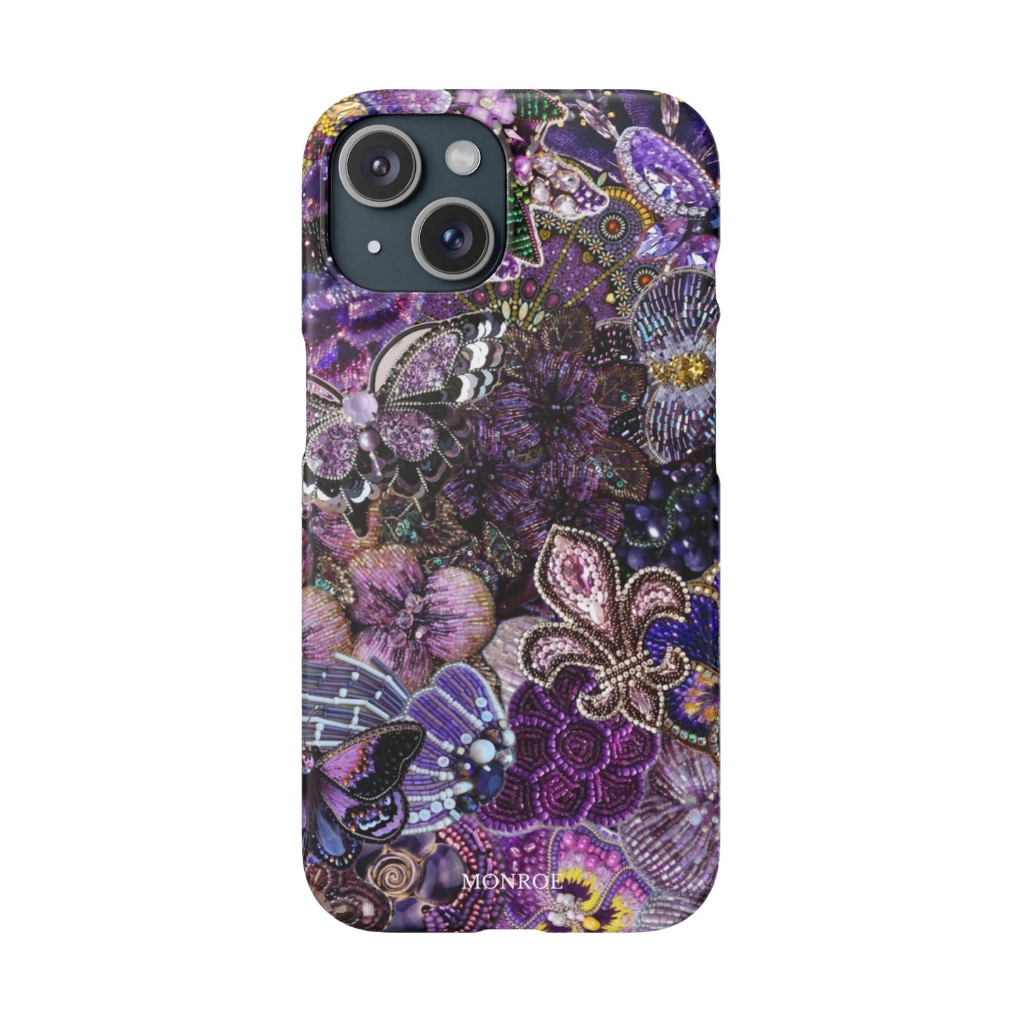 Purple Floral Butterfly Case