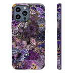 Purple Fleur-de-Lis Floral Tough Phone Case