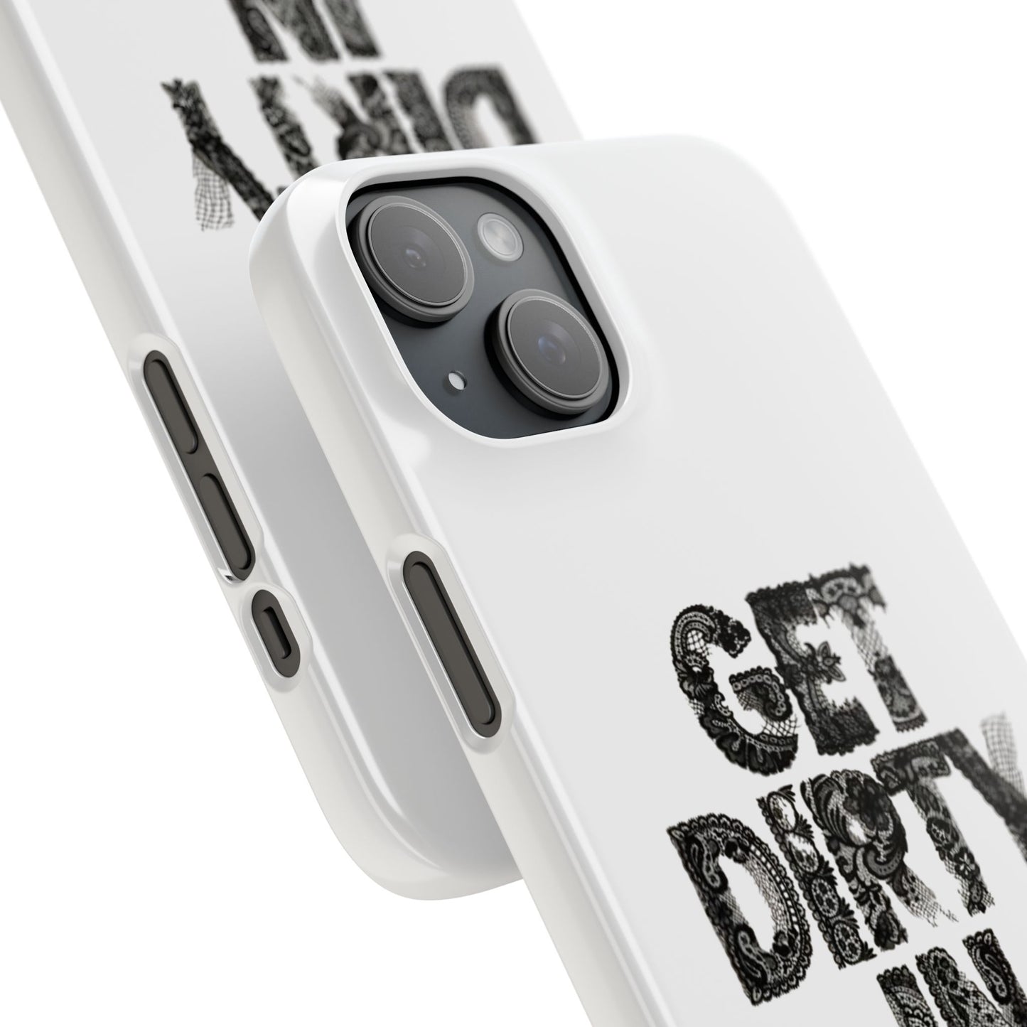 Get Dirty in Paris White Snap Case