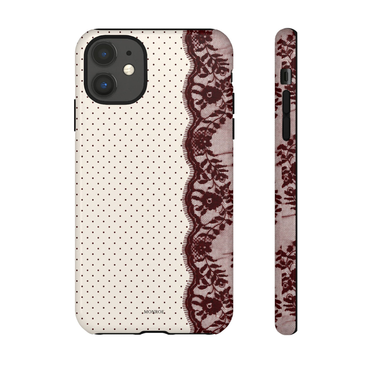 Burgundy Lace Edge Tough Case