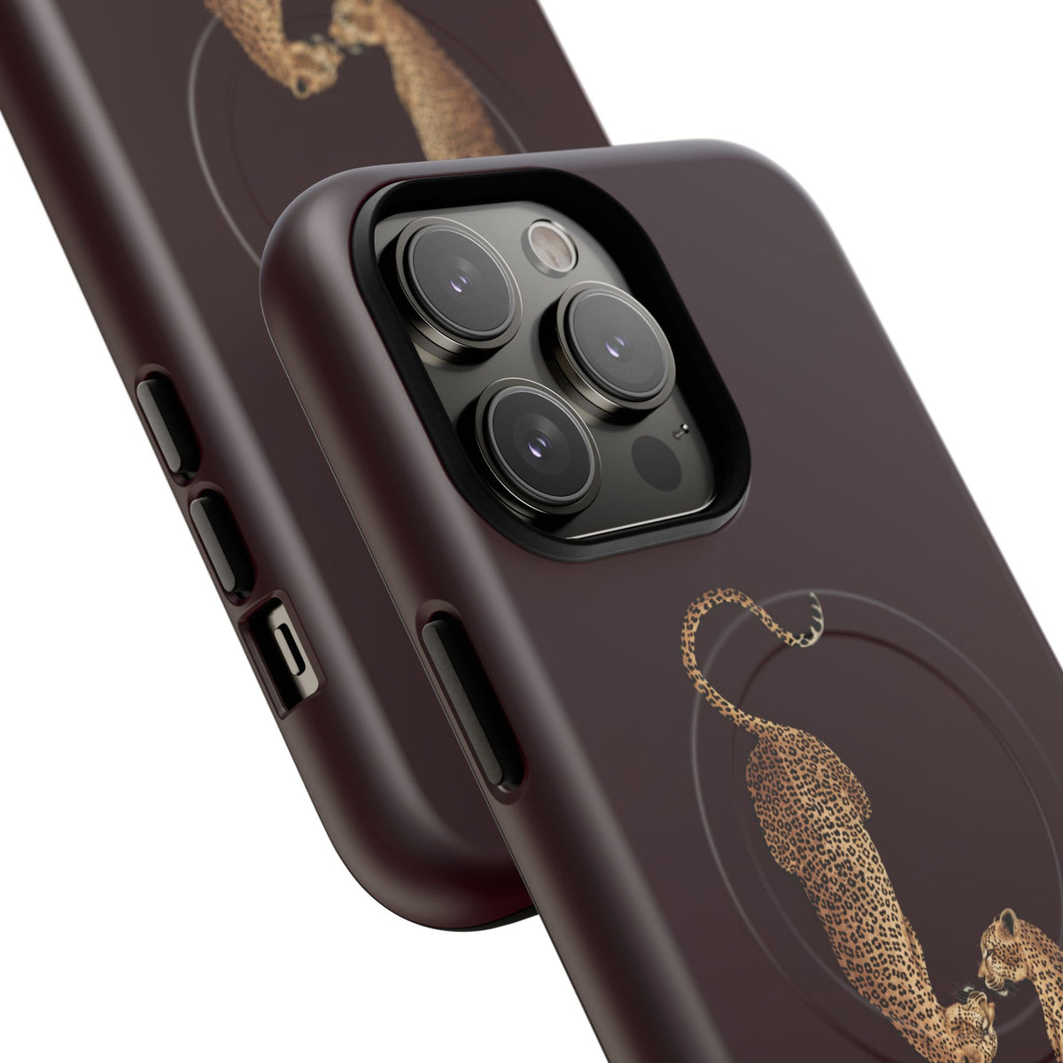 Burgundy Leopard Duo MagSafe Case