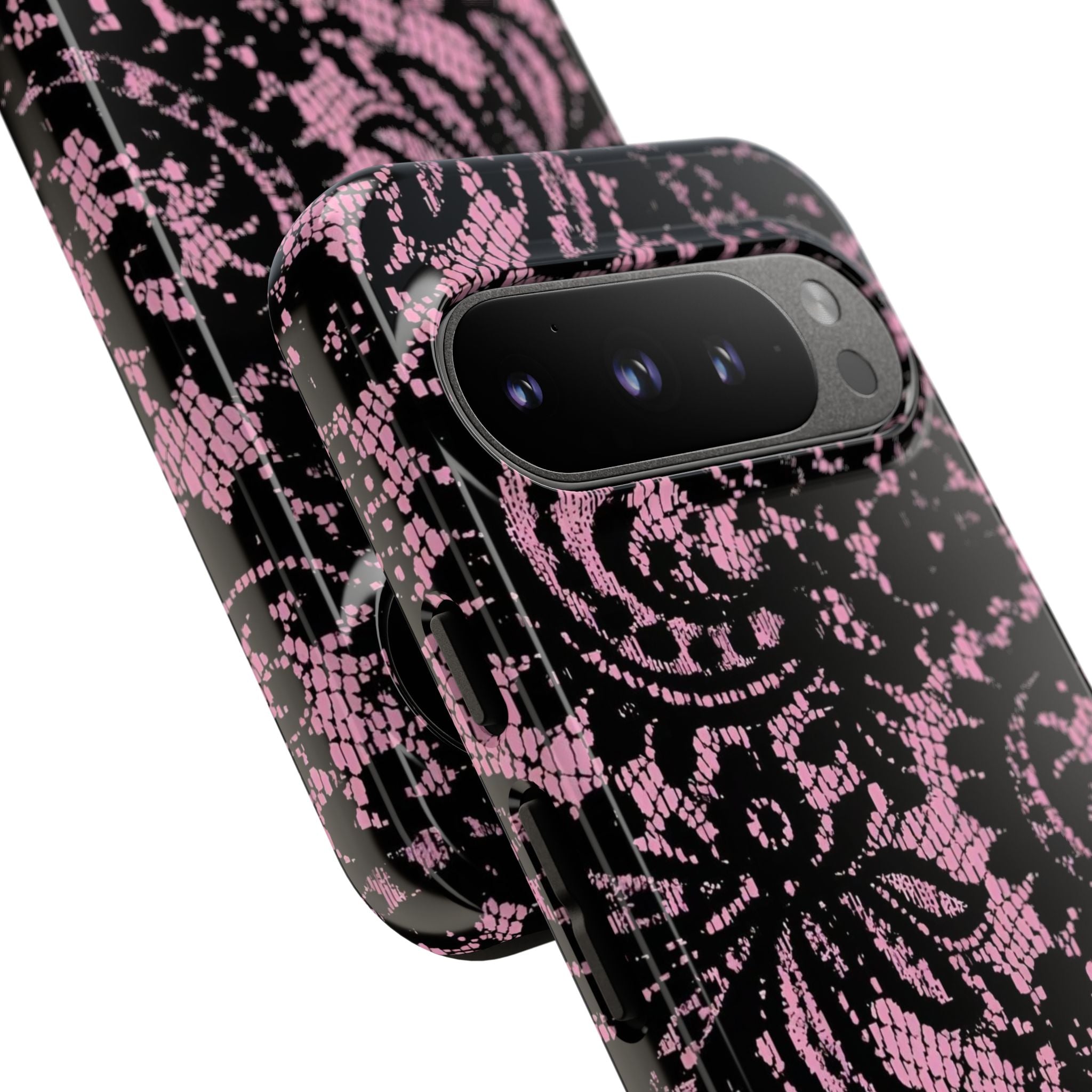 Pink Lace Pattern Tough Phone Case