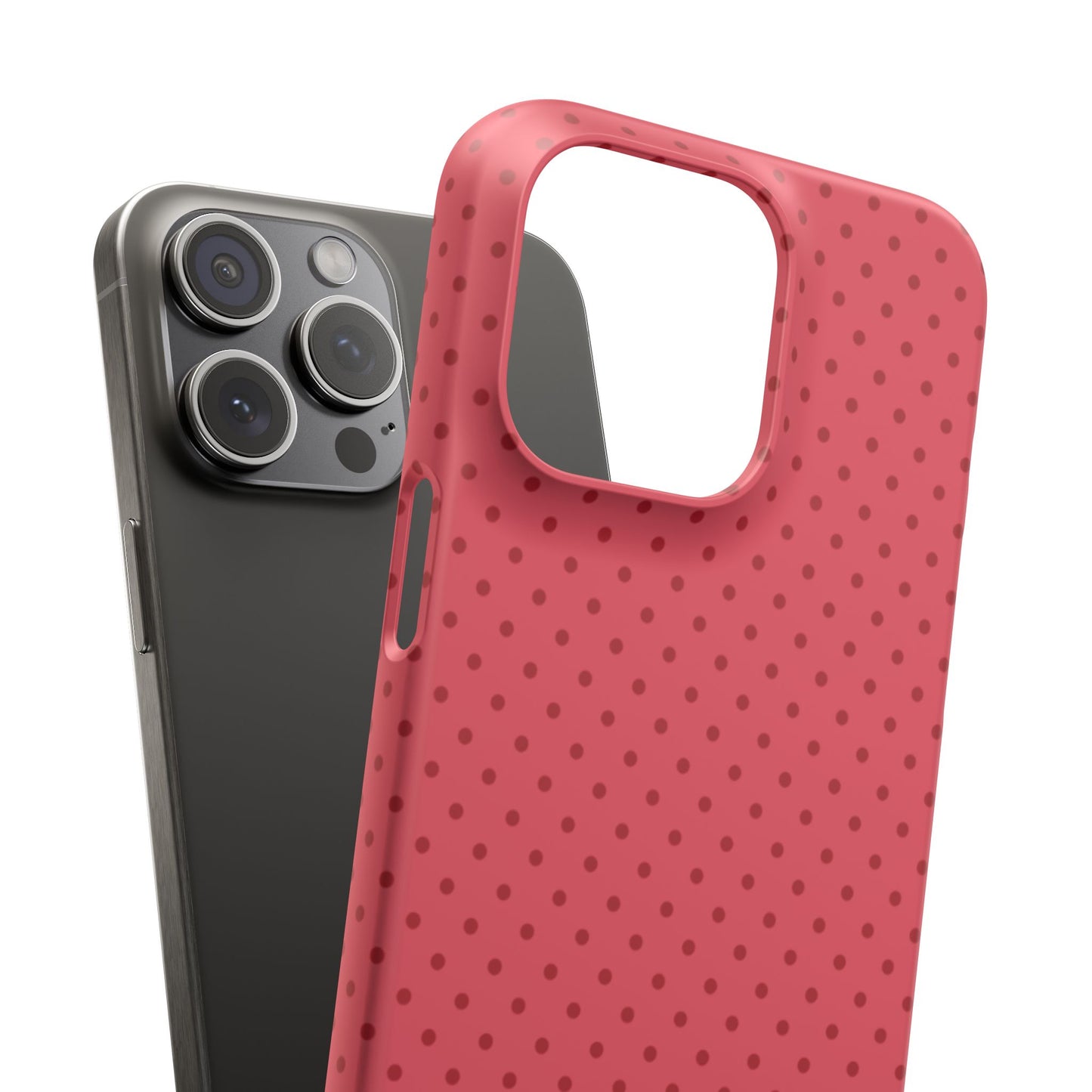 Coral Polka Dot Snap Phone Case