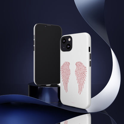 White & Pink Wings Tough Case