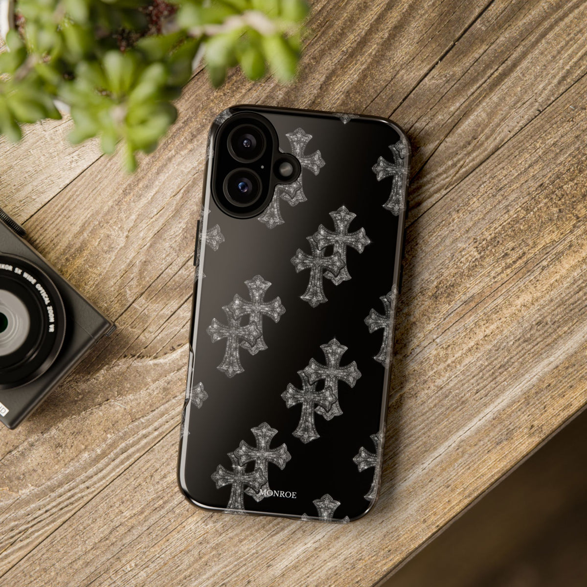 Black Crystal Cross Tough Case