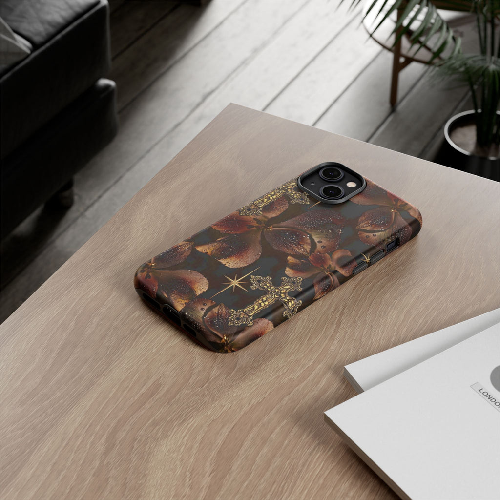 Floral Cross Pattern Tough Case