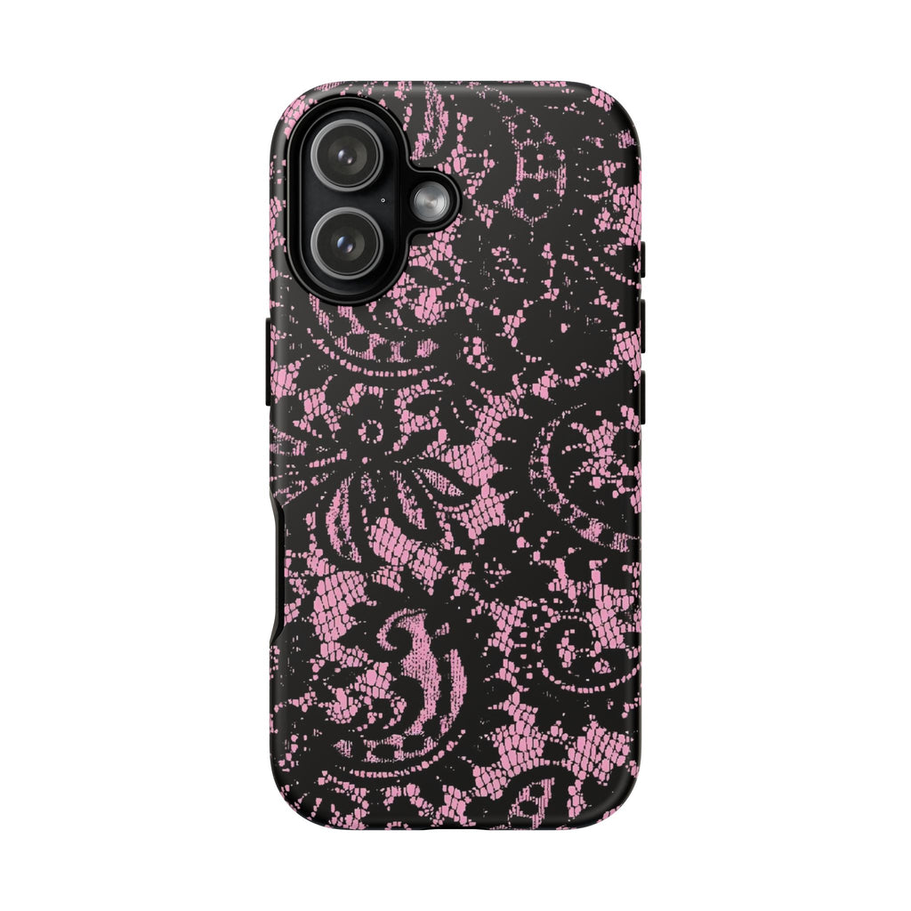 Pink Lace Pattern Tough Phone Case