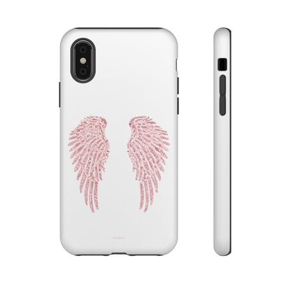 White & Pink Wings Tough Case
