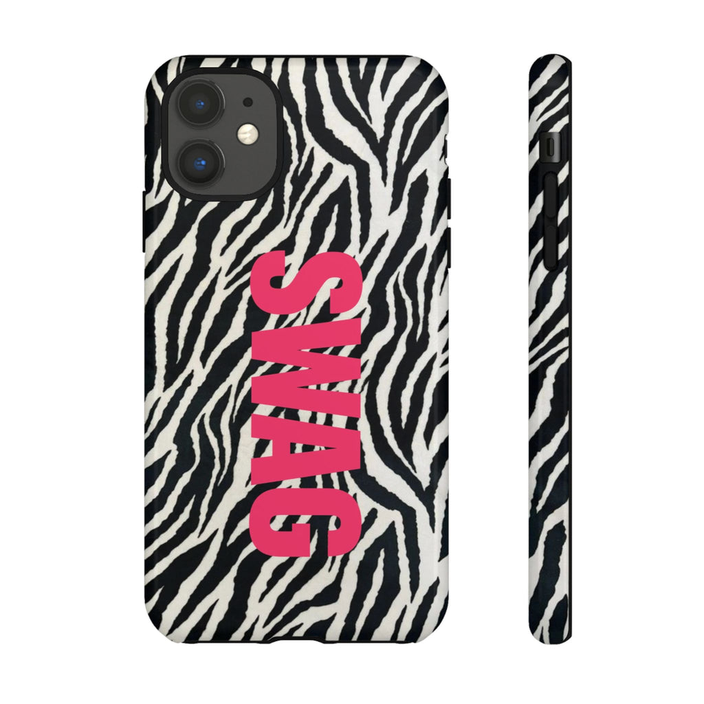 'SWAG' Zebra Print Tough Case