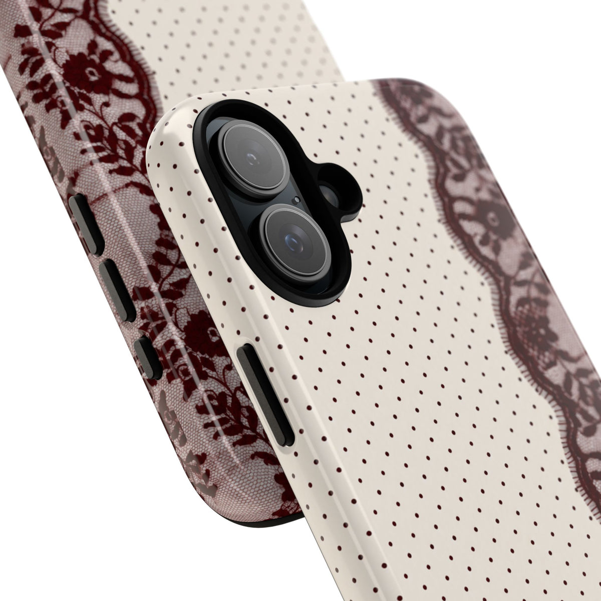Burgundy Lace Edge Tough Case
