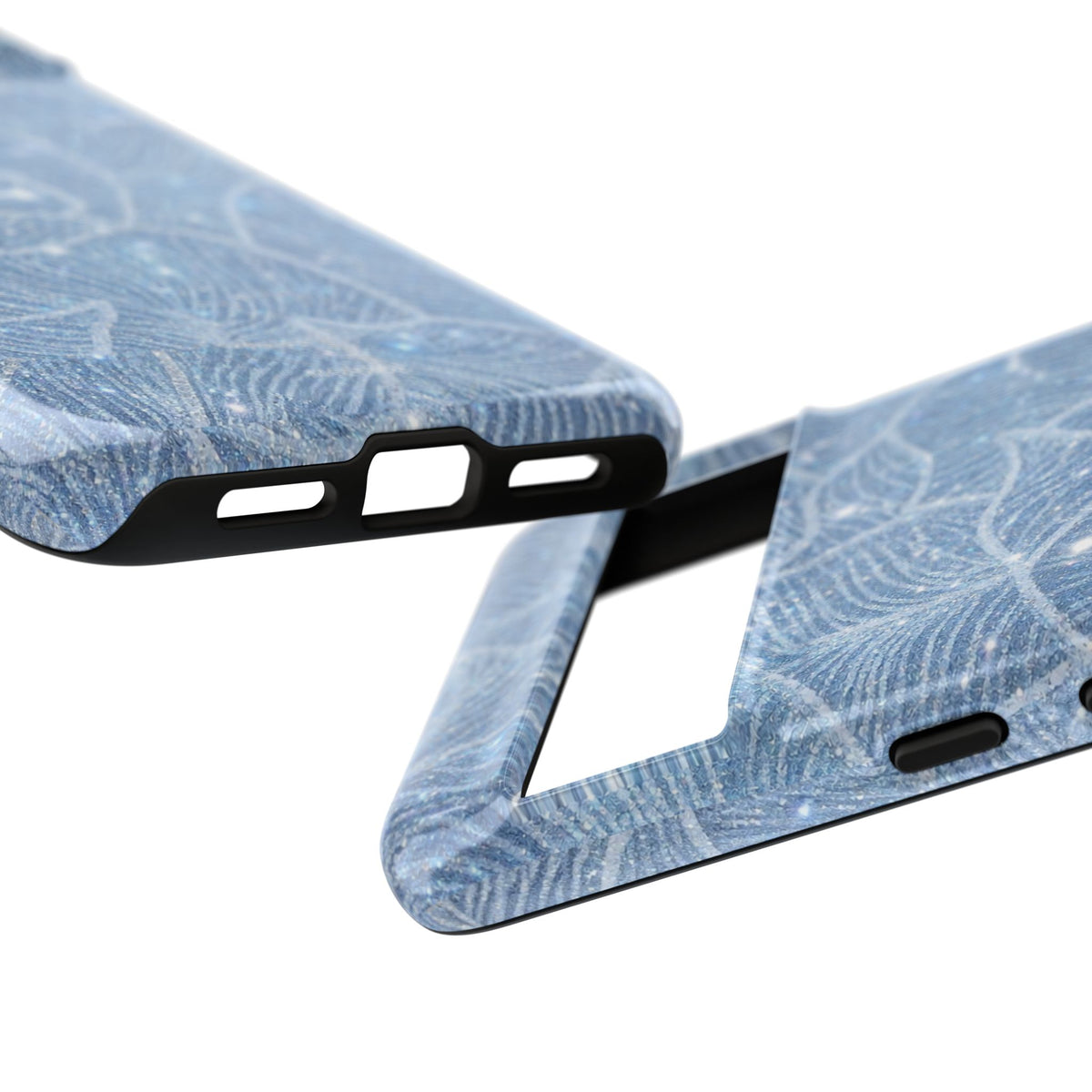 Glacier Blue Floral Tough Case