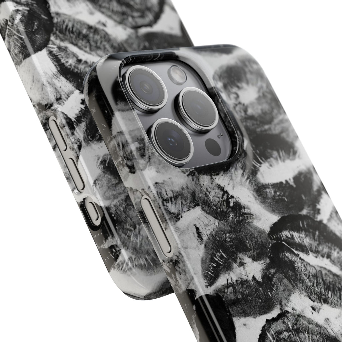 Black & White Kiss Print Case