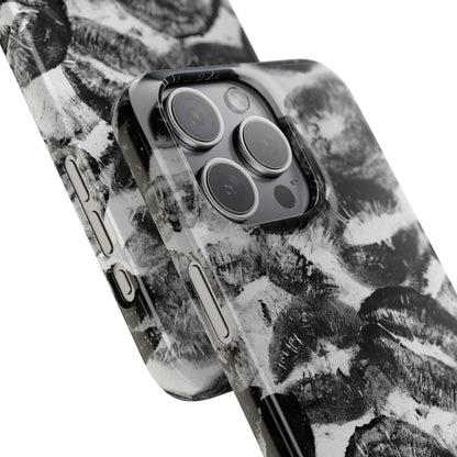 Black & White Kiss Print Case