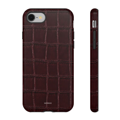 Burgundy Croc Tough Case