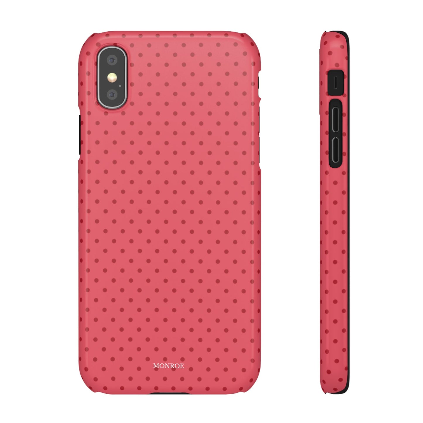 Coral Polka Dot Snap Phone Case
