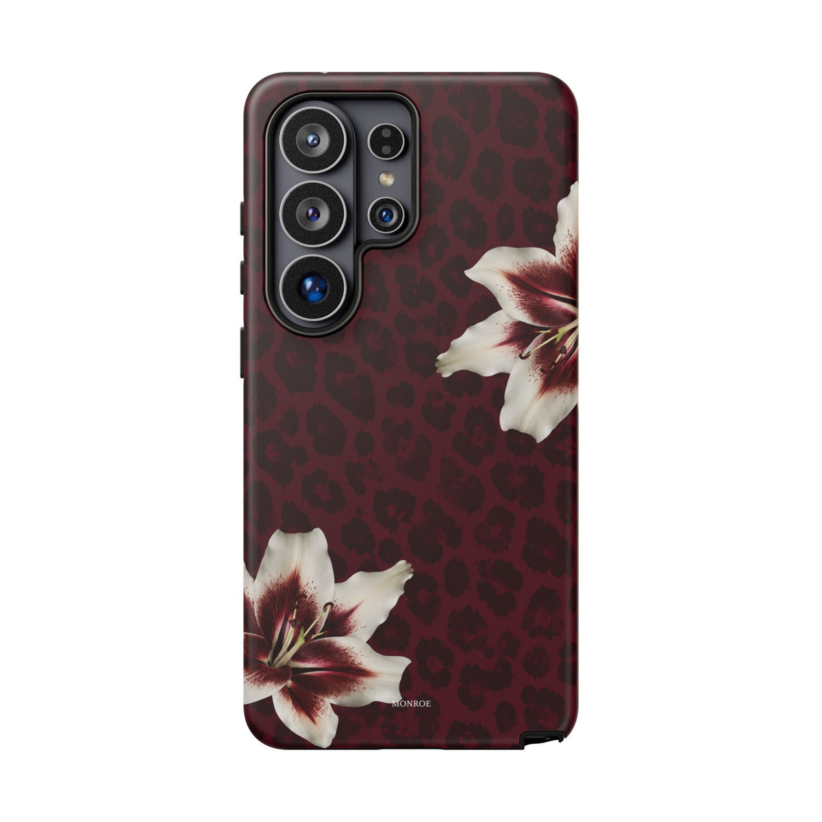 Burgundy Lily Leopard Tough Case